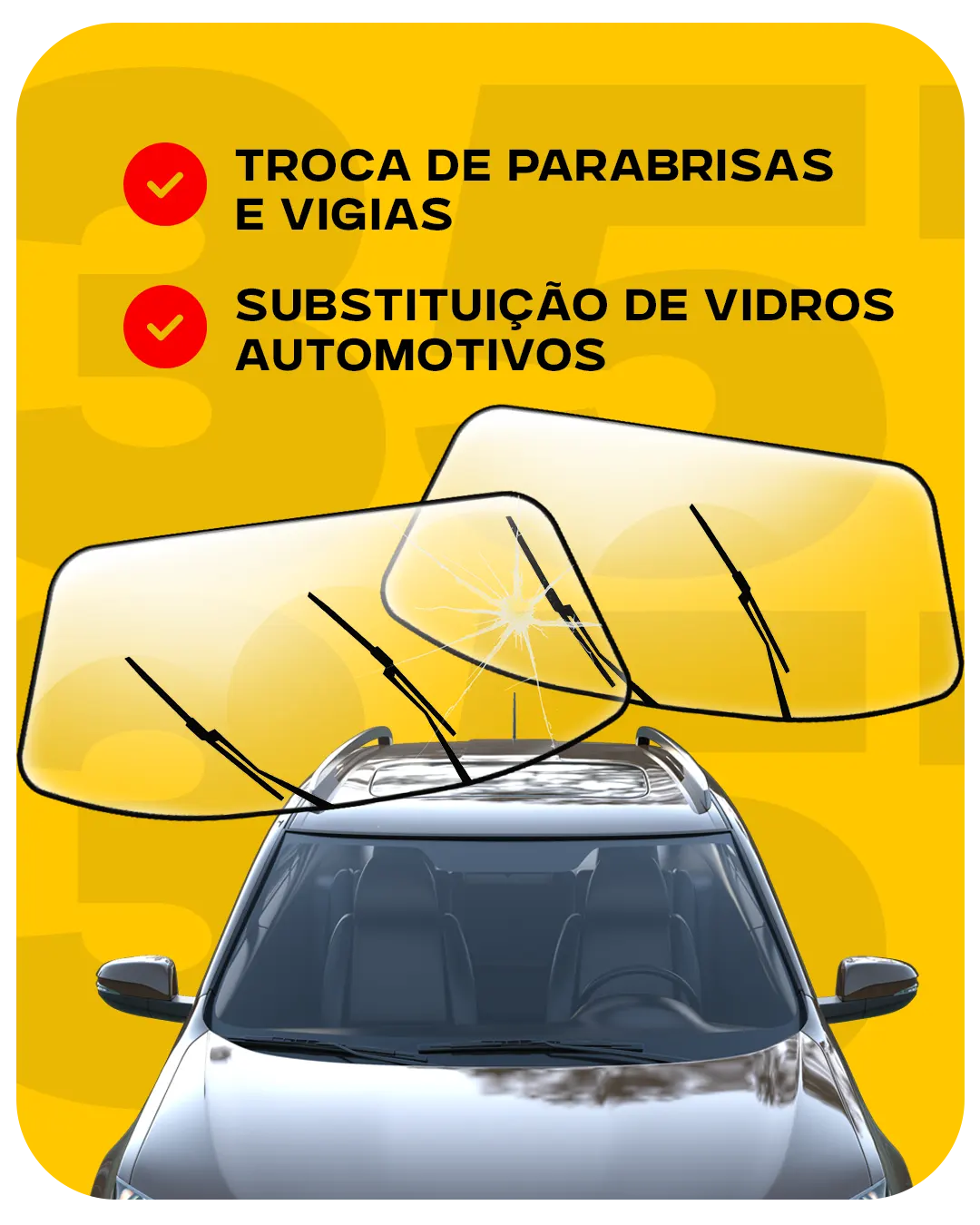 SOMOS o maior estoque de vidros automotivos da região